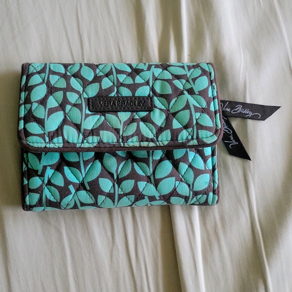 Teal and brown Vera Bradley wallet